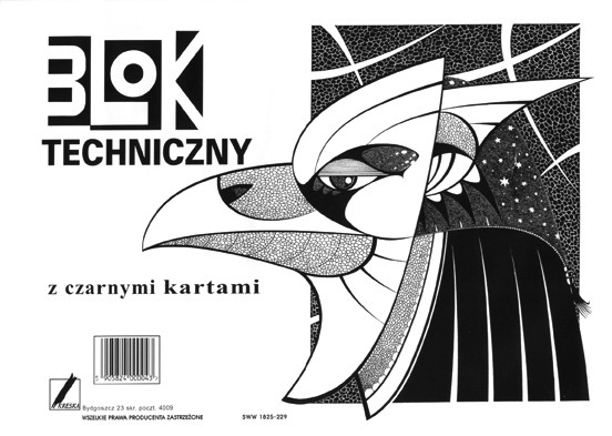 Blok techniczny A4 10k. czarny Kreska